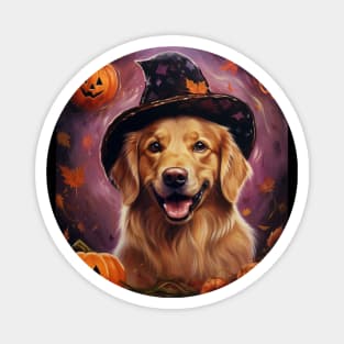 Golden Retriever Halloween Magnet